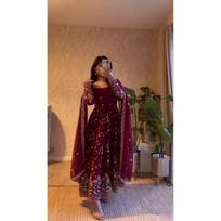 Party Look Wedding Wear Anarkali Suit Indian Paksiatni Desigenr Salwar Kameez L-40