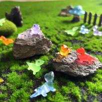 Mini 10/20Pcs Lizards Glow At Dark Vivarium Diy Accessories Mimiature Figurines Fairy Garden Decoration Cute Kawaii Animals Toys
