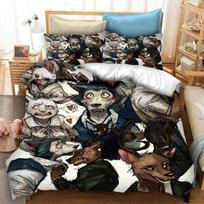 Anime BEASTARS 3D Print Bedding Set Duvet Covers Pillowcases 2/3 Piece Comforter Bedding Sets Bedclothes Bed Linen Home Textiles 135x200cm