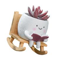 Swing Smiling Faces Little Devil Flower Pot Creative Swing Succulents Plant Flower Pot Garden Homes Decoration