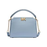 Michael Kors Karlie Classic Minimalist Solid Color Commuter Fashion Chain Leather Shoulder Bag Women bags Light-Blue 30F1GCDS2L-487 Basic Set (Bag+Dust Bag)