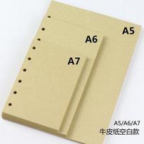 A5 A6 A7 Woodfree Printing Paper Planner Inner Pages For Filofax Creative Office Notebook Spiral Filler Papers Binder Inner Page (Black,A5)