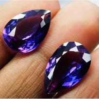 Natūralus violetinis tanzanitas, laisvas brangakmenis 7,6 ct, kriaušės formos, papuošalų gamybai ir brangakmenių kolekcijoms 15.7 mm approx violetinė