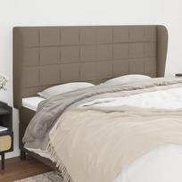 Vidaxl Zagłówek Uszak, Taupe, 163X23X118/128 Cm, Tkanina