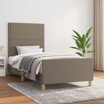 Vidaxl Rama Łóżka Bez Materaca Taupe 90X200 Cm Tkanina