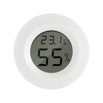 2pcs Meter Pet  Acrylic Box Round Digital LCD Thermometer for Car Indoor Room Cigar Wine Cabinet Digital Temperature Humidity
