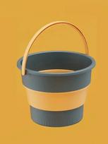 Camping Household Supplies 5L Folding Portable Bucket with Cover Car Wash Fishing Bathroom Tool Silicone Bucket Outdoor