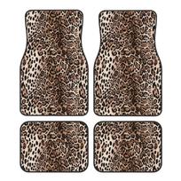 Abstract Wild Animal Brown Leopard Print Car Carpet Four Season Vehicle Carpet Durable Non Slip Full Coverage Mats Easy To Clean juoda