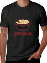Unisex'S Casual T-Shirt With Cute Noodle Bowl Face Print, Round Neck, Regular Fit, All-Season S