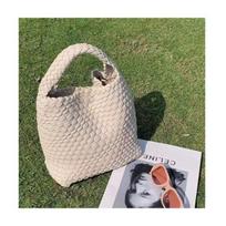 High-texture hand-woven small tote bag, handbag, bag, new large-capacity trendy vegetable basket bag. balta