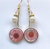 Hot-Selling Long Fairy Dried Flower Earrings - Preserved Natural Flower Stud Jewelry