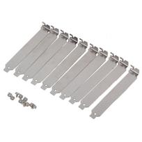 SHANOER 10-Pack PCI Slot Covers, Metal, Flat Edge, Silver, 121x19mm, Fits Most Computer Cases, Includes Mounting Screws, Easy Installation