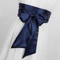 Adjustable Lace Up Waistband Bowknot Wide Waistband Hanfu Cummerbunds Satin Ribbon  Belt  Women