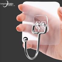 Transparent Heavy-Duty Adhesive Wall Hooks