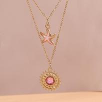 2pcs Y2k Crystal Water Drop Necklace for Women Girls Multi-layer CZ Pendant Rope Chain Necklaces Party Holiday Jewelry Gifts