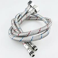 60cm Stainless Steel Nylon Braided Tube Pipe Hose Silicone Plumbing Thermoresistant Tap Basin Faucet Sink Kitchen Bathroom 60cm