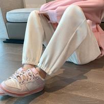 Chenille Wide-leg Pants for Women In Autumn and Winter New Straight-leg Casual Loose Ties Sports Waffle Sweatpants M