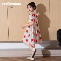TANGSHI Girls' Summer Princess Puffy Dress 130