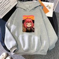 Anime Spy X Família Hoodie Anya Forger Hoodie Fashion Casual Pullover Classic Simple Oversized Trendy Long Sleeve S
