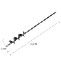 Black Auger Drill Bit Hand Tools Flower Planting Soil Drill Bits Garden Auger Kit  Loosen The Soil Style 2