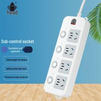 Bullet Head TS-200c 4-Outlet Individually Switched Power Strip, 1.8m CN plug (adapter included)