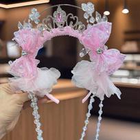 Shiny Fairy Butterfly Pearl Hair Hoops Pearl Tassels Cute Crown Headband Hair Accessories Anti-slip Hair Hoop Fairy Hair Jewelry