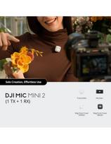DJI Mic Mini 2 belaidė mikrofonų sistema, TX + RX