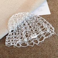 New Handmade Chain Beaded Hats Face Slimming Punk Y2K Versatile Beanies Pullover Beanies Hats Head Cover