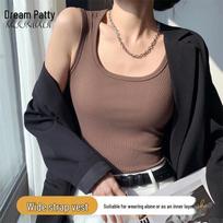 Women's Wide Strap Slim Fit Tank Top M
