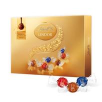 Lindt atrinktų šokoladų dovanų dėžutė beige
