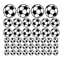 43Pcs/set Personalized Football Soccer Ball Wall Sticker Sports Boys Bedroom Art Vinyl Wall Sticker For Kids Rooms Nursery Decor