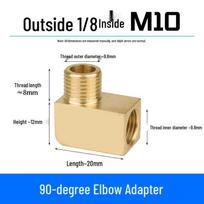 Grease Nipple Extension Tube Copper Elbow Adapter Kit