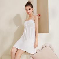 Backless Cotton Camisole Pajama Dress - Slim Fit, Plus Size, Sexy & Breathable XL