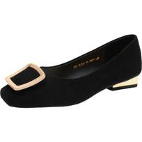 ZHR Women's Velvet Low Heel Slip-On Shoes 38