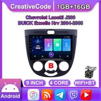 9 colių Android automobilio radijas, skirtas Chevrolet Lacetti J200 2004-2008 automobiliniam daugialypės terpės grotuvui GPS navigacijos galvutės blokas WIFI 1+16GB 1+16GB,black