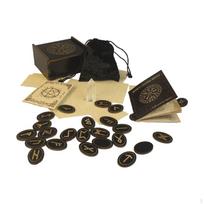 Medinis runų rinkinys Wicca 25 vnt. meditacinė ragana dovana vyresniajam Rune