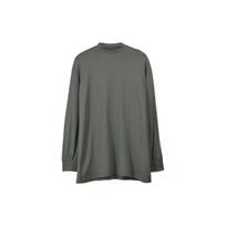 Y-3 FW23 Solid Color High Neck Drop Shoulder Long Sleeve T-Shirt Unisex Tops Green IP7705 M