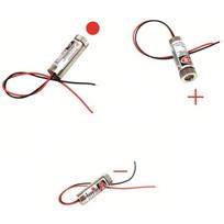 3 vnt taškinis / linijinis / kryžminis lazeris 650 Nm fokusuojamo fokusavimo reguliuojamas objektyvas Lazerinis raudonojo taško diodų modulis 3-5 V su tvarkyklės plastikiniu objektyvu
