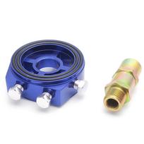Universal Aluminum Oil Filter Sandwich Plate Thread Adapter, Oil Cooler Pressure Temp Gauge Adapter Kit