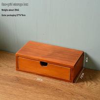 Solid Wood Multi-Layer Desktop Organizer Cabinet for Office and Jewelry Storage