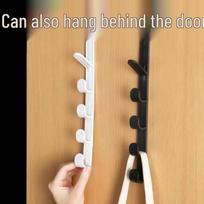 Upper Bunk Bedside Hook & Wardrobe Door Hanging Rack for Clothes, Bags, and Hats