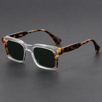 Sunglasses Man Sun Glasses Woman Luxury Brand Vintage Acetate Frame Green Driver'S Goggles