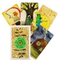 Originalios Tarot kortos Patvarios Mara Lunne Tarot kaladės su vadovu Klasikinė Tarot kortų kaladė yellow