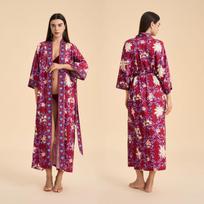 Šilkiniai Chalatai Moterims V formos iškirptė Satino Chalatas Ilgas Chalatas Lengvas Seksualūs Pižama Kimono Chalatas Moteriškas Apsiaustas Ilgi Pižama Chalatas Mergvakario Chalatas One Size