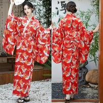 Japonijos Kimono Suknelė Pasiruošimas Spektakliui Cosplay Kostiumas Moterims Vintažiniai Mėlyni Kimonai Azijietiško Stiliaus Seksualus Yukata su Juosta Spausdintos Geišos Suknelės One Size