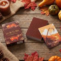 Le Autumn Lenormand Kortos 9*6cm 36 Kortų Orakulo Denis Būrimui, Ateities Spėjimui & Dvasiniam Augimui oranžinė