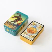Gilded Tarot Deck with Iron Box & Instructions