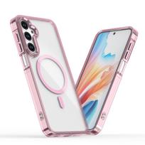 for Galaxy A25 A05 A05S Clear Magnetic Case,Compatible MagSafe Shockproof Protection Cover For Samsung Galaxy A55 A35 5G,A15 PC TPU&just case&Galaxy A55 gray