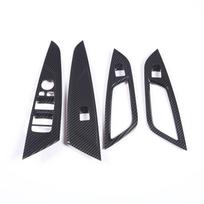For BMW 4 Series G26 2025-2025 ABS Carbon Fiber/Black Car Window Lift Button Decorative Frame Sticker Car Interior Accessories