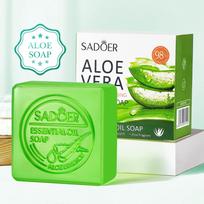 1/2PCS SADOER Aloe Facial Soap Face Wash Foam Facial Cleanser Moisturizing Hydrating Oil Control Body Bathing Handmade